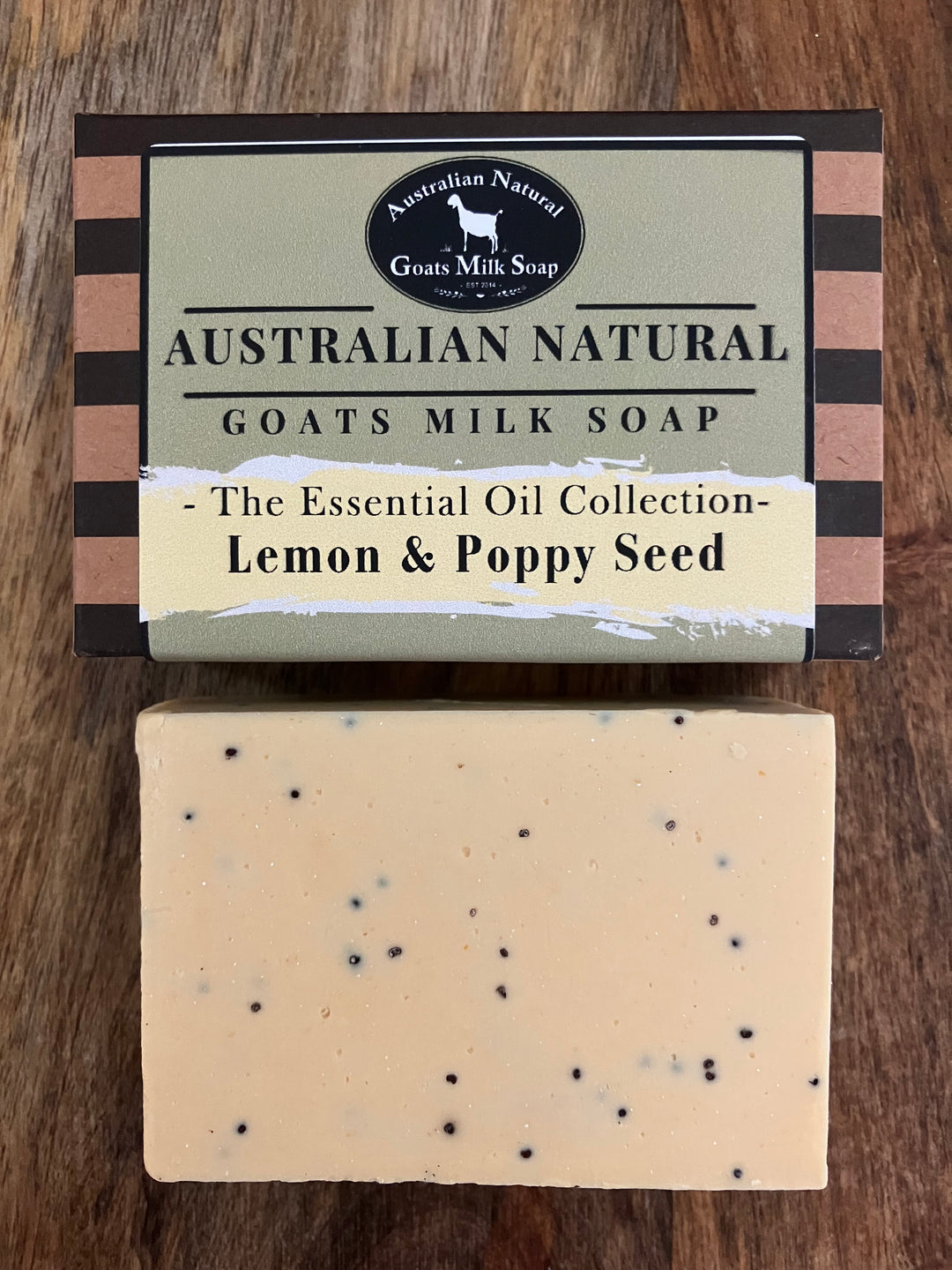 GOATS MILK SOAP - LEMON & POPPY SEED - Gentle Exfoliation