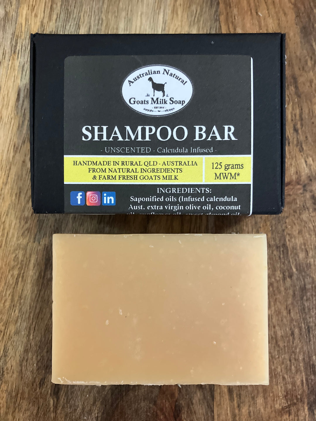 Shampoo Bar - Unscented with Calendula Infused