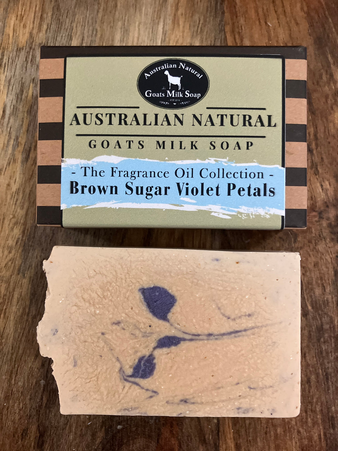 GOATS MILK SOAP - BROWN SUGAR VIOLET PETALS
