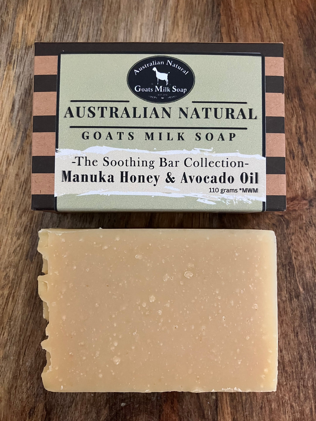 SOOTHING GOATS MILK SOAP - MANUKA HONEY & AVOCADO OIL - SENSITIVE SKIN