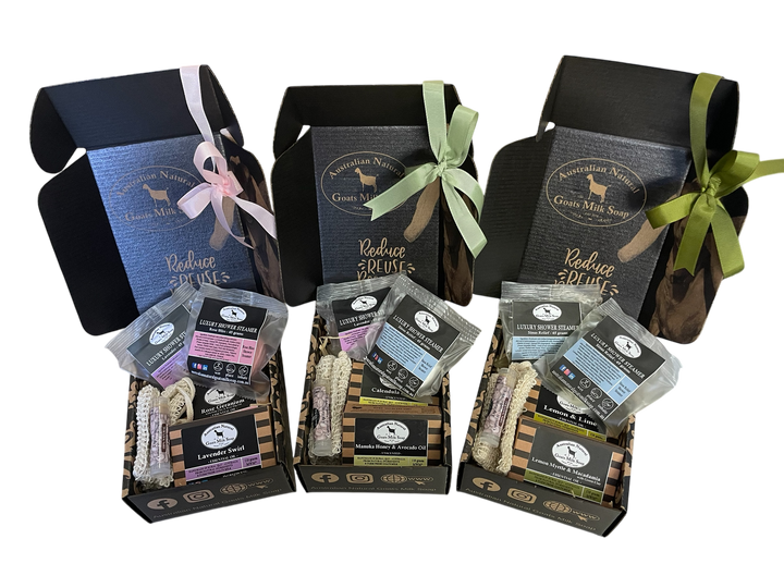Gift Box Mitt - Shower - Australian Natural Goats Milk Soap