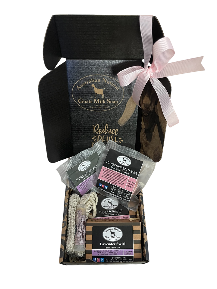 Gift Box Mitt - Shower - Australian Natural Goats Milk Soap