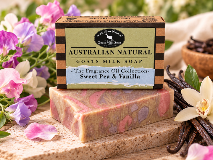 SWEET PEA &amp; VANILLA - FRAGRANCED BODY BAR