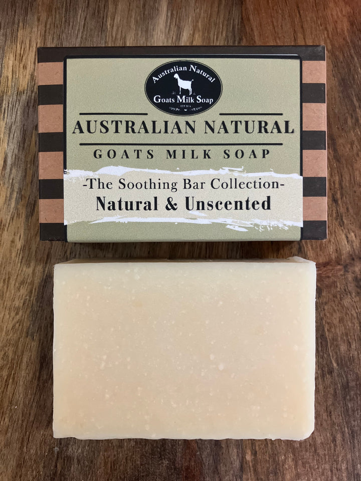 SOOTHING GOATS MILK SOAP - NATURAL AND UNSCENTED BODY BAR
