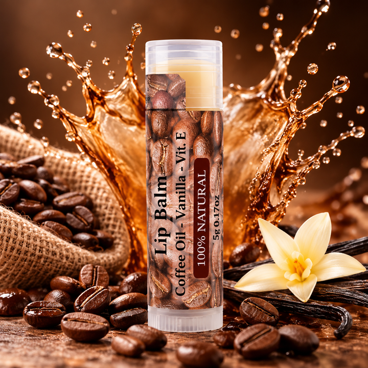 LIP BALM - COFFEE OIL - VANILLA &amp; VIT. E