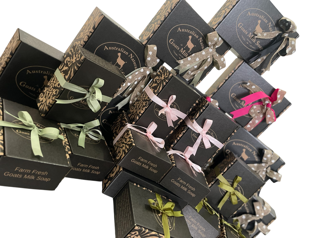 Premium Uplifting (Citrus Aroma's) Gift Pack - AUSTRALIAN NATURAL GOATS MILK SOAP - BEST GOATS MILK SOAP - AUSTRALIA WIDE - Bath Salts Gift Box Contents