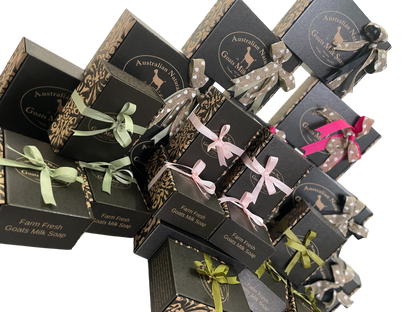 Premium Uplifting (Citrus Aroma's) Gift Pack - AUSTRALIAN NATURAL GOATS MILK SOAP - BEST GOATS MILK SOAP - AUSTRALIA WIDE - Bath Salts Gift Box Contents