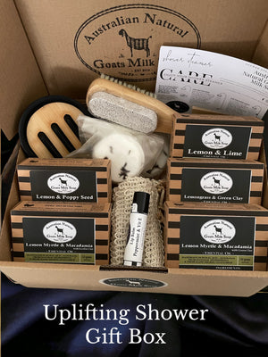 Premium Uplifting (Citrus Aroma's) Gift Pack - AUSTRALIAN NATURAL GOATS MILK SOAP - BEST GOATS MILK SOAP AUSTRALIA WIDE - Shower Steamer Gift Box