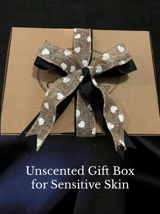 UNSCENTED for Sensitive Skin - Gift Pack - AUSTRALIAN NATURAL GOATS MILK SOAP - BEST GOATS MILK SOAP AUSTRALIA WIDE - Outer package display