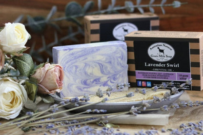 Lavender Swirl - Essential Oil - Australian Natural Goats Milk Soap