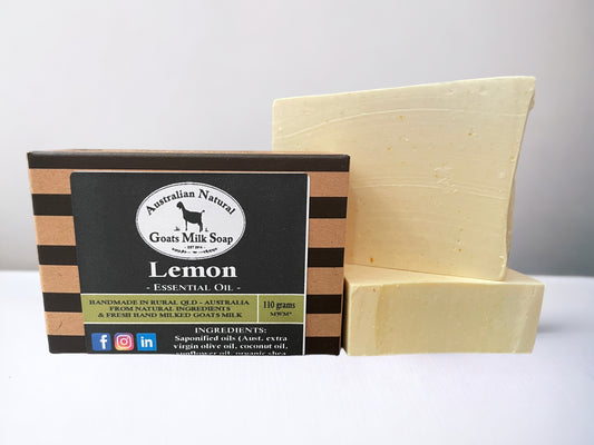 Lemon - Essential Oil - Australian Natural Goats Milk Soap - Unboxed