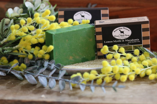 Lemon Myrtle and Macadamia with Kaolin Clay - Essential Oil - Australian Natural Goats Milk Soap