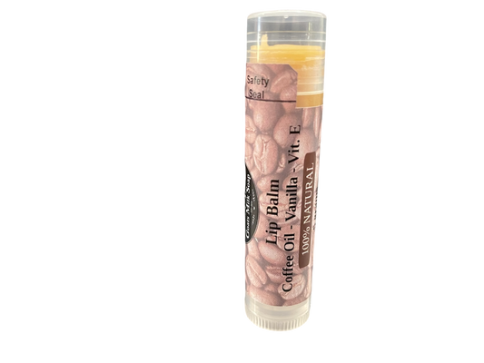 Lip Balm - Natural - Handmade - Australian Made - Coffee Oil with Vanilla and Vitamin E.