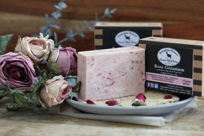 Rose Geranium - Essential Oil - Australian Natural Goats Milk Soap